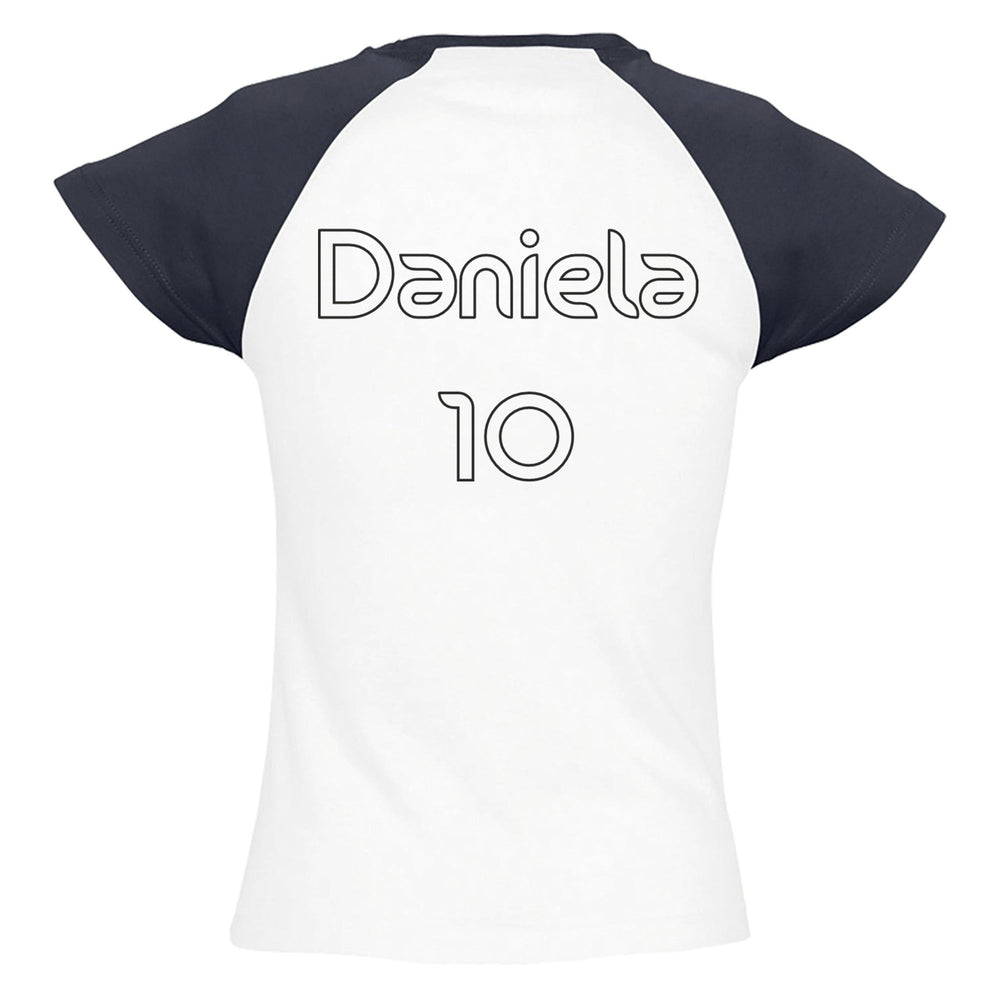 Fussball EM 24 T-Shirt Football Germany Damen personalisiert mit Rückenummer - DTF BEE